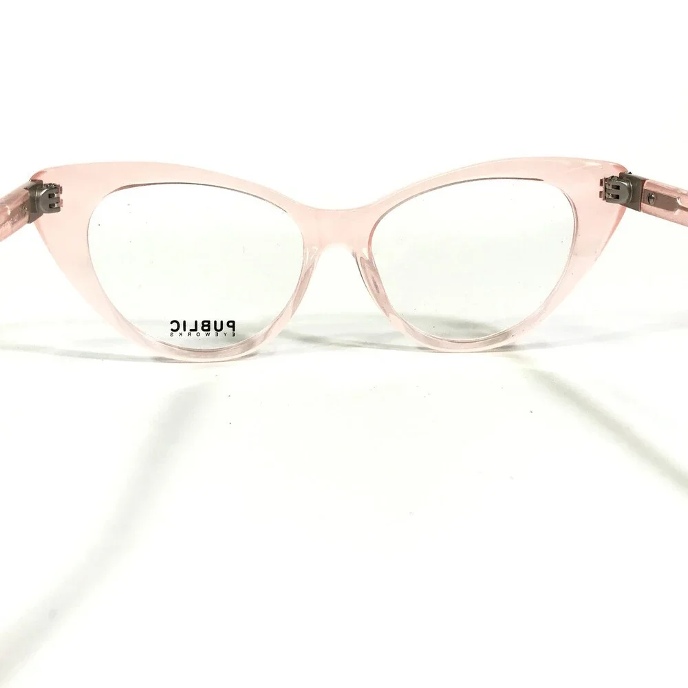 Public Eyeworks Eyeglasses Frames ASHLAND-C03 Pink Clear Oversized 53-16-140
